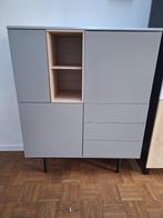 Dressoir kast grijs licht bruin hout, Huis en Inrichting, Ophalen, Zo goed als nieuw, Modern, Met deur(en)