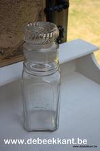 Retro vintage antieke oude glazen snoeppot met deksel, Ophalen of Verzenden