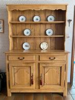 Vaissellier en chêne cérusée, Maison & Meubles, Armoires | Buffets, Avec tablette(s), Comme neuf, 100 à 150 cm, Chêne