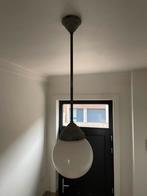 Ronde Opaline schoollamp hanglamp antiek retro vintage, Huis en Inrichting, Gebruikt, Ophalen of Verzenden