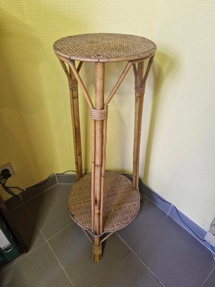 plantenstandaard van rotan-bamboe, Huis en Inrichting, Woonaccessoires | Kunstplanten en Kunstbloemen, Ophalen