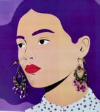 Beautiful drop earrings, Handtassen en Accessoires, Oorbellen, Overige materialen, Paars, Ophalen of Verzenden, Hangers