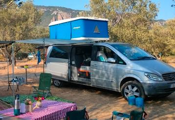 Mercedes camper 4x4 met daktent, Autos, Cuir, Achat, Diesel, 4x4