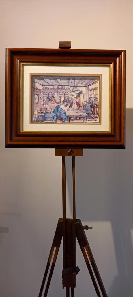 Kunstenaar ANTON PIECK 3D "cafe", Antiek en Kunst, Kunst | Schilderijen | Klassiek, Ophalen of Verzenden