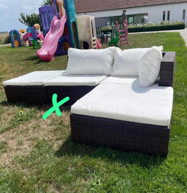 Vida xl Lounge set wicker set perfecte staat tuin lounge, Tuin en Terras, Tuinsets en Loungesets, Tuinset, Wicker, Ophalen of Verzenden