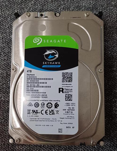 Disque dur Seagate SKYHAWK 3,5" ST4000VX013 - 4 Tera, Informatique & Logiciels, Disques durs, Comme neuf, Serveur, Interne, SATA