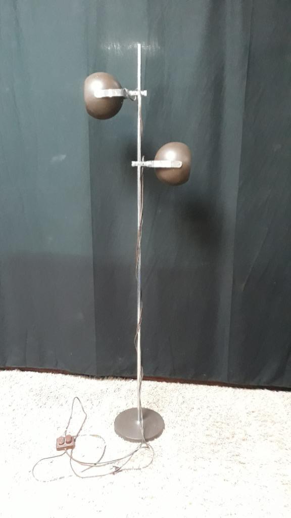 vintage Herda bollenlamp bruin 1970, Huis en Inrichting, Lampen | Vloerlampen, Gebruikt, 150 tot 200 cm, Metaal, Ophalen