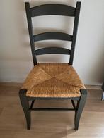 Eiken stoelen met rieten zitvlak, Huis en Inrichting, Stoelen, Ophalen, Gebruikt, Grijs, Hout