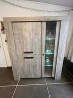 Moderne vitrinekast / barkast met LED verlichting, Huis en Inrichting, Kasten | Vitrinekasten, Ophalen, Met deur(en), 100 tot 150 cm
