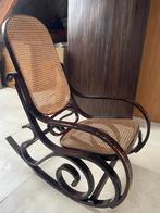Schommelstoel (hout, riet), Ophalen, Riet of Rotan, Gebruikt, Bruin
