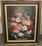 Louis Henno, compositie met rozen, Antiquités & Art, Art | Peinture | Classique, Enlèvement
