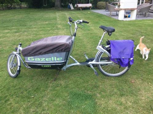 Gazelle Cabby bakfiets, Vélos & Vélomoteurs, Vélos | Vélos avec bac, Utilisé, Gazelle, 2 enfants, Pliable, Enlèvement