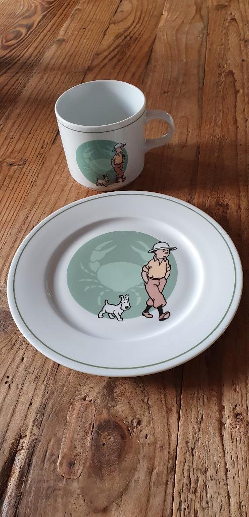 Assiette & mug Tintin, Maison & Meubles, Cuisine | Vaisselle, Neuf, Autres types, Autres styles, Porcelaine, Enlèvement