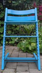Stokke Tripp Trapp hemelsblauw met Stokke Harness, Kinderen en Baby's, Kinderstoelen, Ophalen of Verzenden, Gebruikt, Meegroeistoel