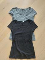 Nauwaansluitende T-shirt H&M- maat 36, Kleding | Dames, T-shirts, H&M, Zwart, Ophalen of Verzenden, Korte mouw
