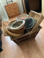 Varia/set rieten manden van alle soorten, Ophalen, Gebruikt, Mand