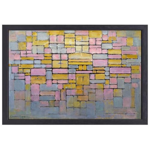 Tableau No. 2 - Piet Mondriaan canvas + baklijst 70x50cm, Huis en Inrichting, Woonaccessoires | Schilderijen, Tekeningen en Foto's