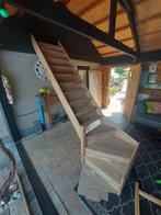Eiken trap net kwartslag links, Doe-het-zelf en Bouw, Ladders en Trappen, Ophalen, Nieuw, Trap