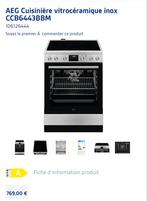 Cuisiniere four vitrocéramique, Electroménager, Enlèvement, Comme neuf