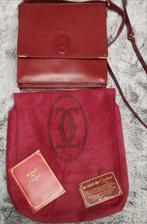 Vintage kalfslederen Cartier crossbody tas, Handtassen en Accessoires, Schoudertasje, Zo goed als nieuw, Verzenden, Rood