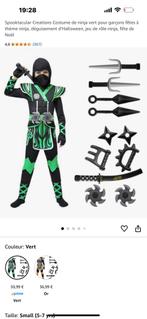 Deguisment de ninja neuf (5-7ans), Kinderen en Baby's, Carnavalskleding en Verkleedspullen, Ophalen, Nieuw