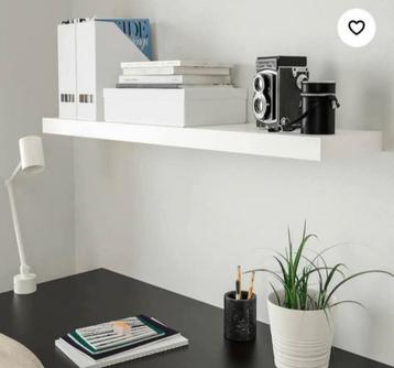 9 wandplanken Ikea wit beschikbaar voor biedingen