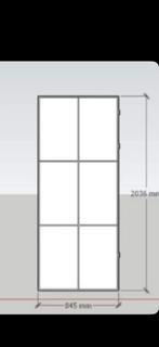 Stalen deur, Doe-het-zelf en Bouw, Deuren en Vliegenramen, Ophalen, Nieuw, Glas, Binnendeur