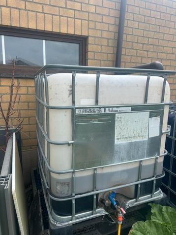 IBC vat 1000 liter met brede kraan, 150 litres ou plus, Synthétique, Enlèvement, Utilisé