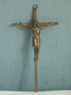Bronzen Kruisbeeldje met de Levende Christus, Antiek en Kunst, Ophalen of Verzenden, Brons
