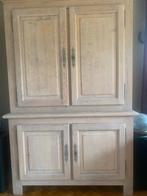 Meubels: 4 gezandstraalde eiken kasten, Huis en Inrichting, Ophalen, Gebruikt, Eikenhout, Met deur(en)