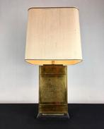 Grote Vintage Design geëtste Tafellamp - 1970s, Ophalen of Verzenden