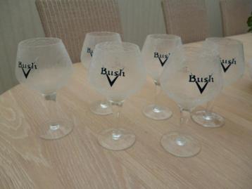  6  Verres Bière Bush Modèle Craquelé beschikbaar voor biedingen
