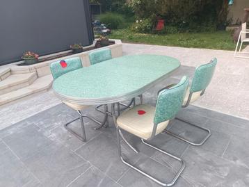 Bel air American Diner tafel +4 stoelen  beschikbaar voor biedingen