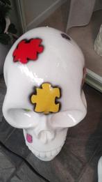 Xxl skull doodshoofd met puzzels, Antiek en Kunst, Ophalen of Verzenden