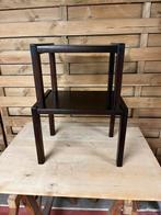 Set houten bijzettafels, Ophalen, Minder dan 45 cm, Zo goed als nieuw, Rechthoekig