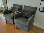 2 fauteuils met zowel taupe als antraciet hoezen, Ophalen