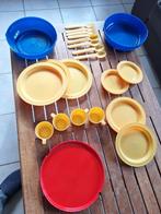 Eetsetje voor 4 personen voor bv camping of als speelgoed., Kinderen en Baby's, Ophalen of Verzenden, Zo goed als nieuw
