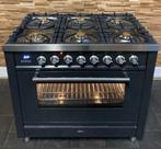 🔥Luxe fornuis Boretti 90 cm antraciet rvs 6 pits 300 C oven, Elektronische apparatuur, Fornuizen, 60 cm of meer, 5 kookzones of meer