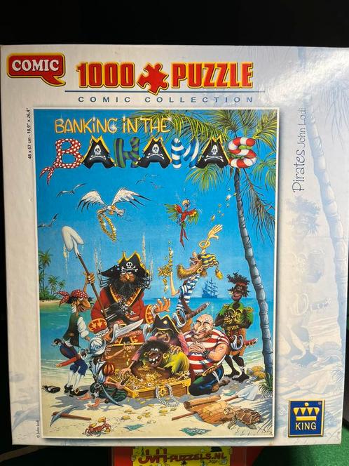 Puzzel King Piraten Bahamas 1000 stukjes, Hobby en Vrije tijd, Denksport en Puzzels, Zo goed als nieuw, Legpuzzel, 500 t/m 1500 stukjes