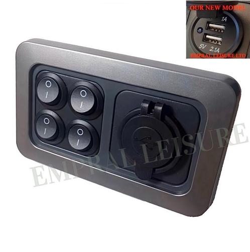 12v 24v USB-stopcontact met schakelaars Caravan Camper Boot, Caravans en Kamperen, Mobilhome-accessoires, Nieuw, Ophalen of Verzenden