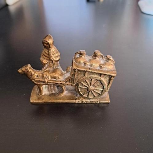 Statuette Laitière + charrette à chien - bronze - début XXè, Antiquités & Art, Antiquités | Bronze & Cuivre, Bronze, Enlèvement ou Envoi