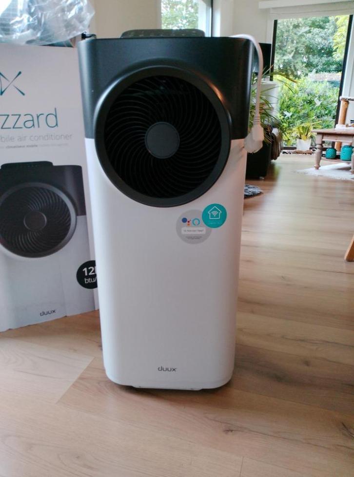 Airco Blizzard van de firma Duux + accesoires, Elektronische apparatuur, Airco's, Zo goed als nieuw, Mobiele airco, Minder dan 60 m³