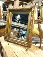 Miroir ancien avec cadre doré épais 61 x 51, épaisseur 8 cm, Enlèvement ou Envoi, Moins de 100 cm, Utilisé, 50 à 75 cm