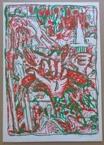 FRED BERVOETS / DE ZWARTE PANTER / KLEURZEEFDRUK / 63x44cm, Antiek en Kunst, Kunst | Litho's en Zeefdrukken, Ophalen of Verzenden