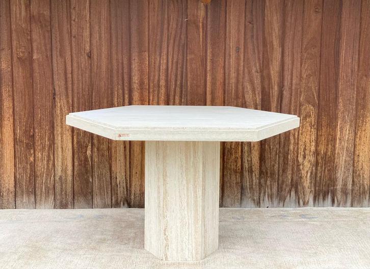 Travertin - Eettafel, Antiek en Kunst, Antiek | Meubels | Tafels, Ophalen