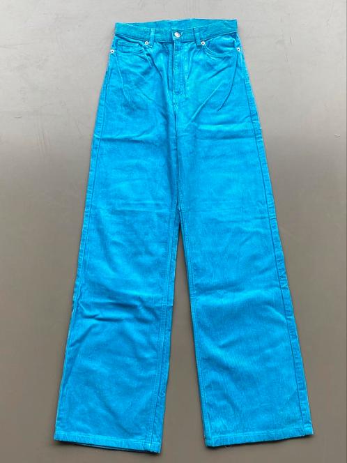 Pantalon large en velours côtelé bleu Monki 164-170 (34) NOU, Enfants & Bébés, Vêtements enfant | Taille 170, Neuf, Fille, Pantalon