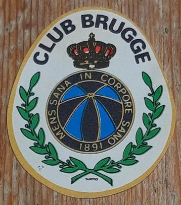 Vintage sticker Club Brugge 1975 Samo voetbal autocollant
