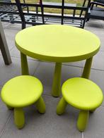 Mammut ikea tafel + 2 krukjes, Ophalen, Gebruikt, Tafel(s) en Stoel(en)