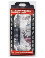 Close Up Wooden Fingerboard Heroin Chris Pulm White Trucks, Verzenden, Zo goed als nieuw