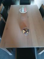 Licht eiken eettafel.  Breedte 97cm lengte 2m12 of 1m52, Huis en Inrichting, Tafels | Eettafels, Ophalen, Gebruikt, 200 cm of meer